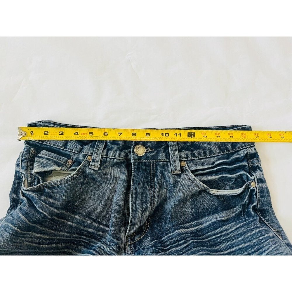 Machine Womens Straight Jeans Blue Denim Mid Rise Medium Wash 5 Pocket Size 32 - Picture 5 of 8